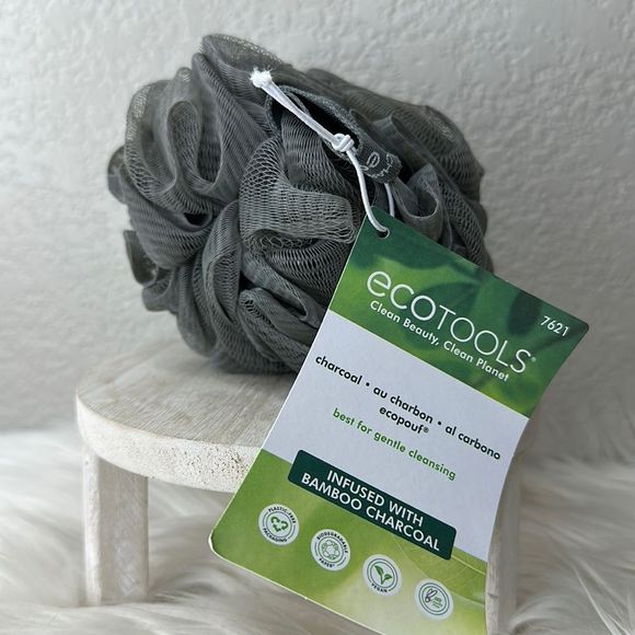 ecotools Bath & Body 4 Ecotools Charcoal Net Ecopouf Bath Sponge